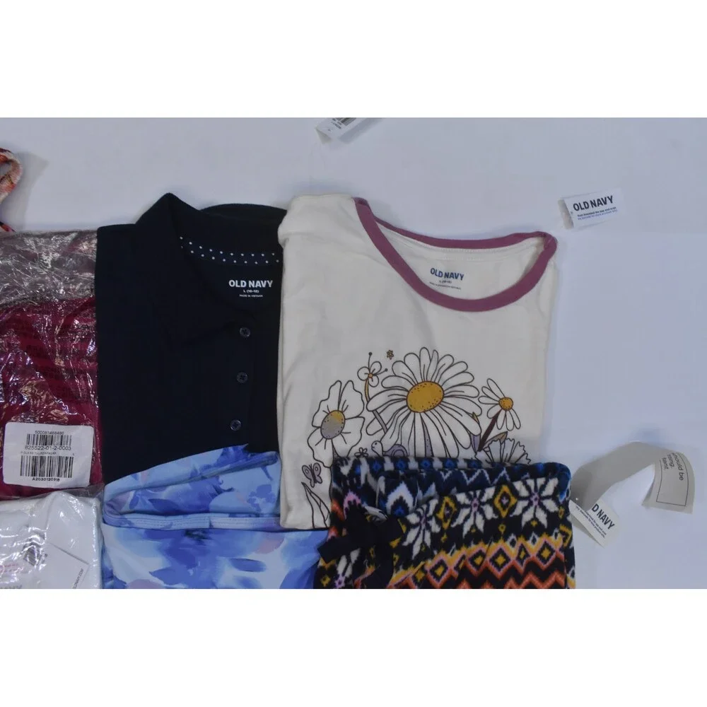 Old Navy Bulk Lot Of 10 Girls Size Large 10/12 Mixed Season Tops Bottoms Shorts
